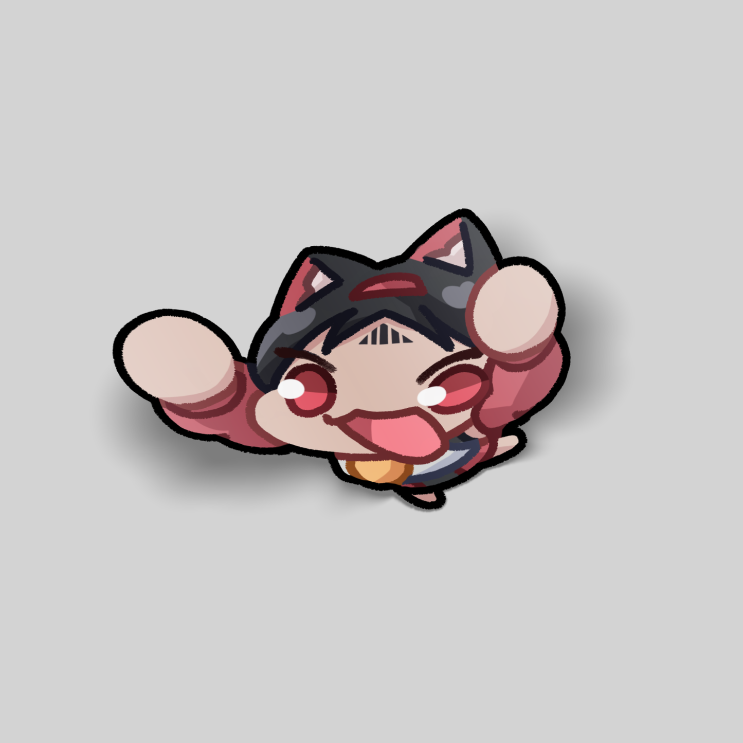 Brain Damaged Nekomata Sticker