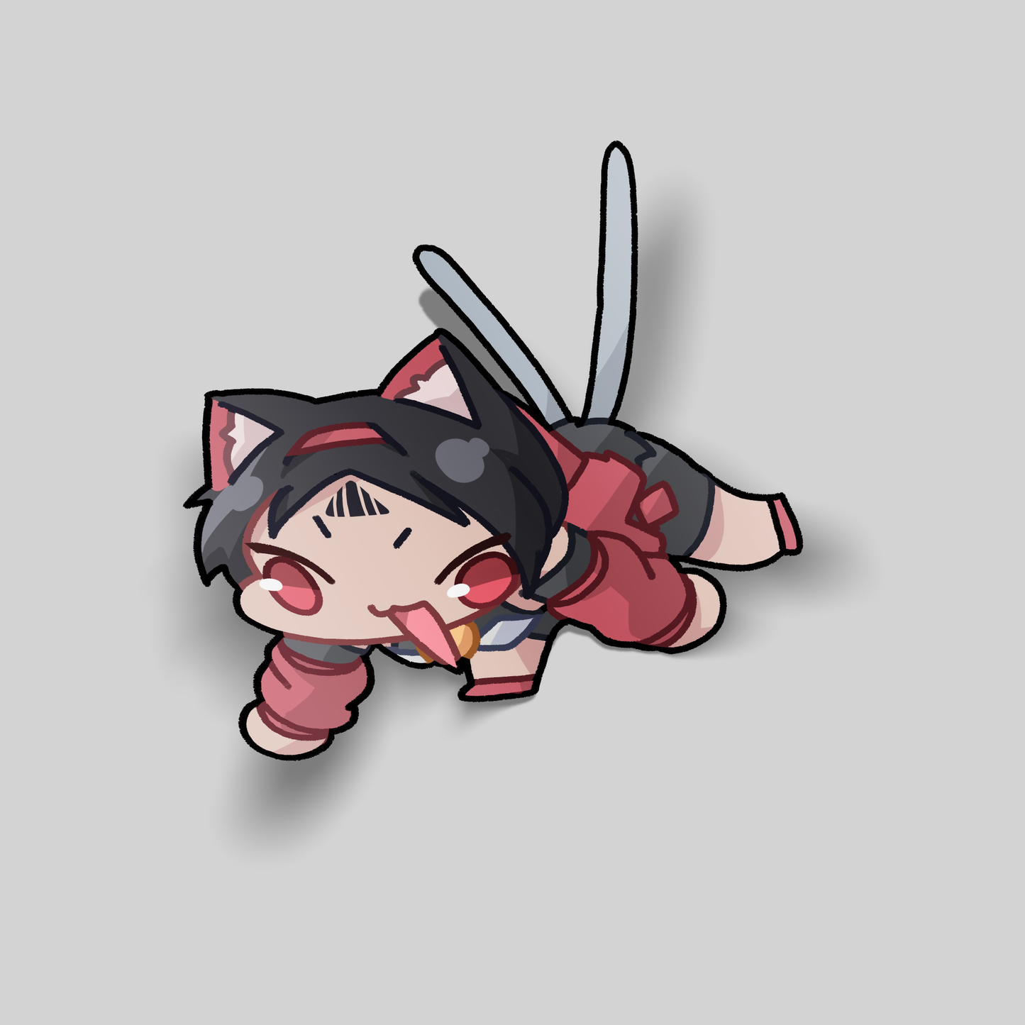 Brain Damaged Nekomata Sticker