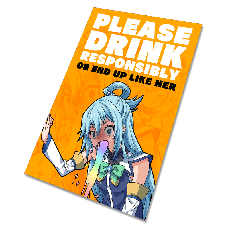 Aqua "Drink Responsibly" Print