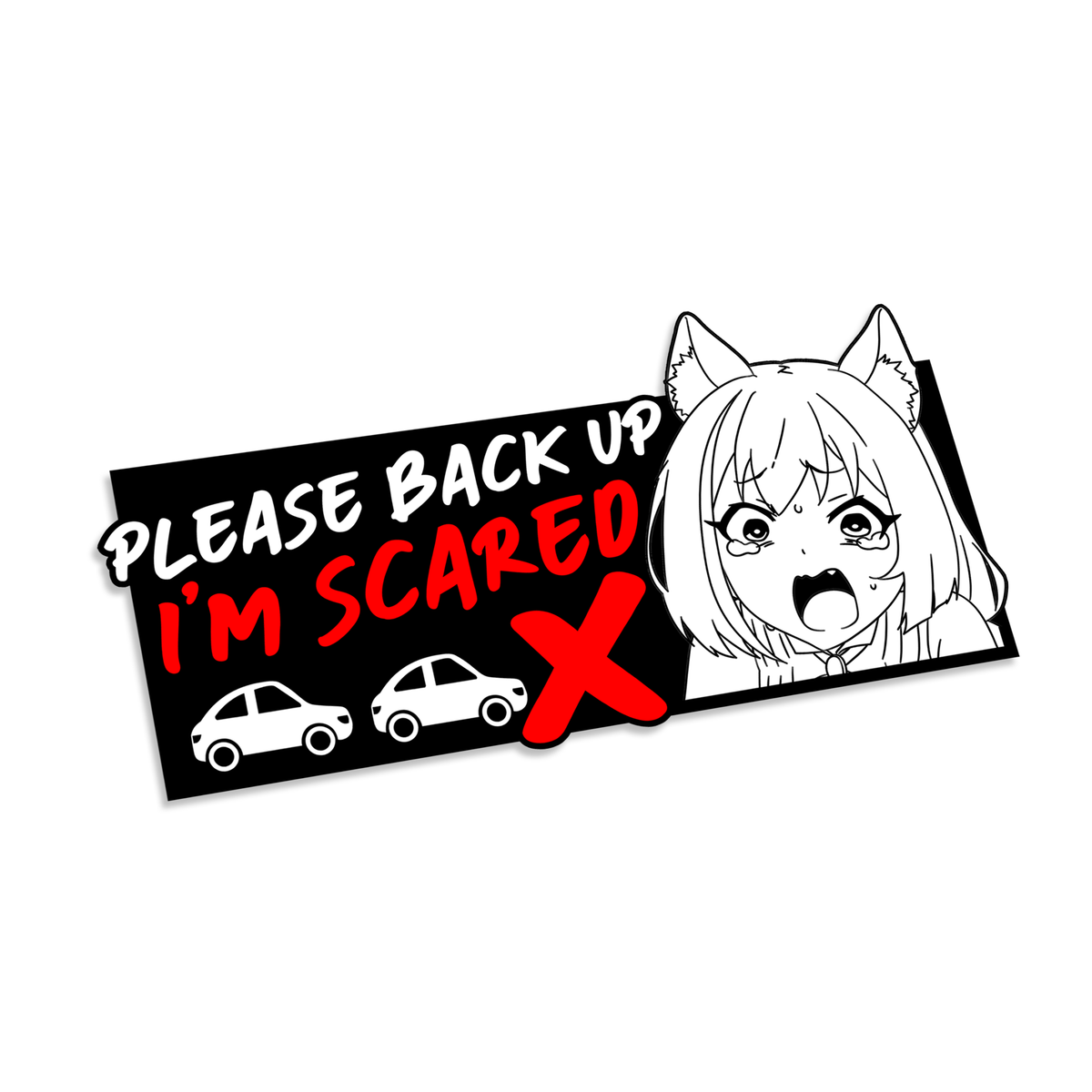 Please Back Up, I'm Scared! Multi-Layer Vinyl Decal