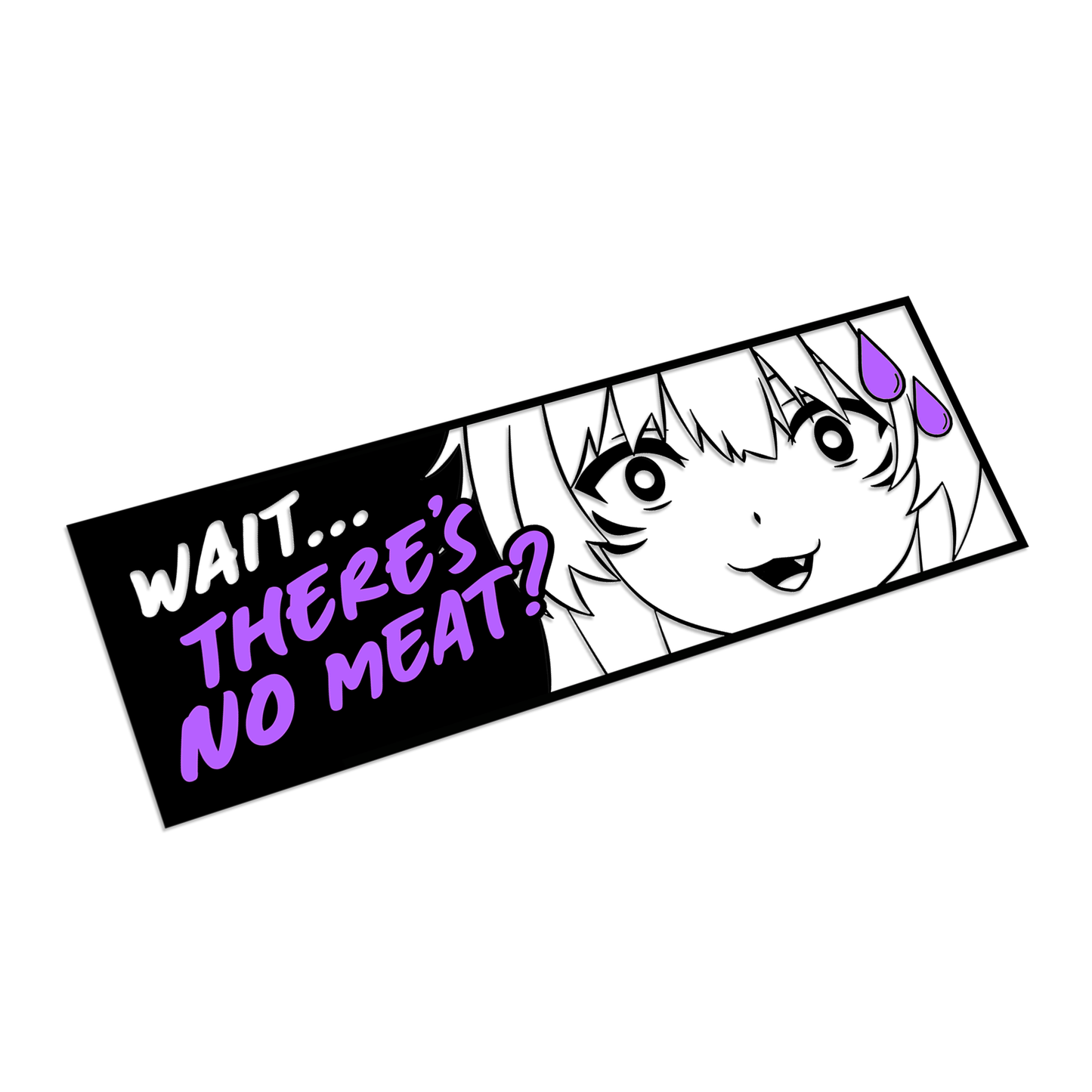 "No Meat?" Multi-Layer Vinyl Decal