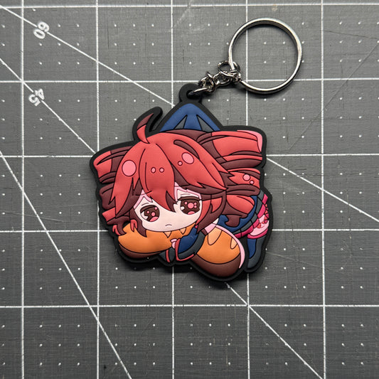 Chibi Kasane Teto Rubber Keychain