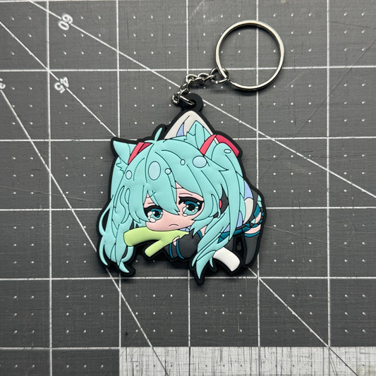 Chibi Hatsune Miku Rubber Keychain