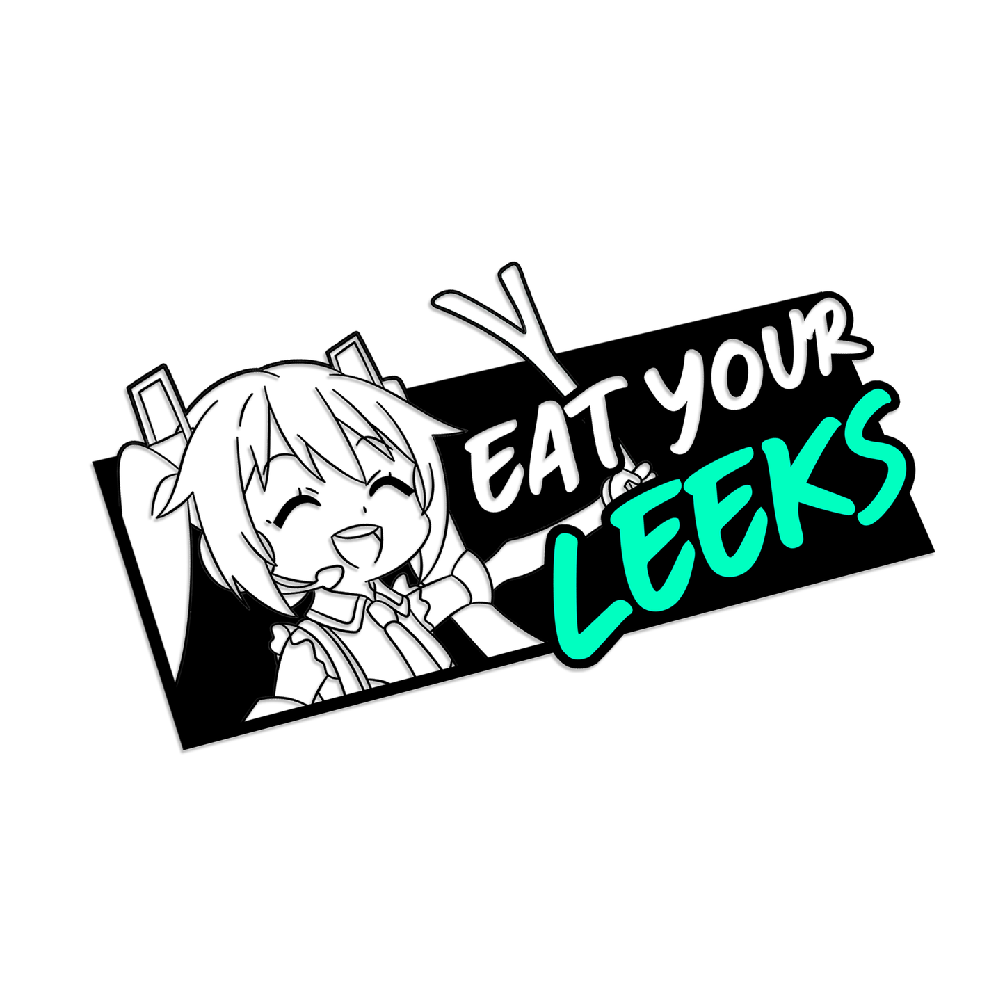 Eat Your Leeks! Multi-Layer Vinyl Decal