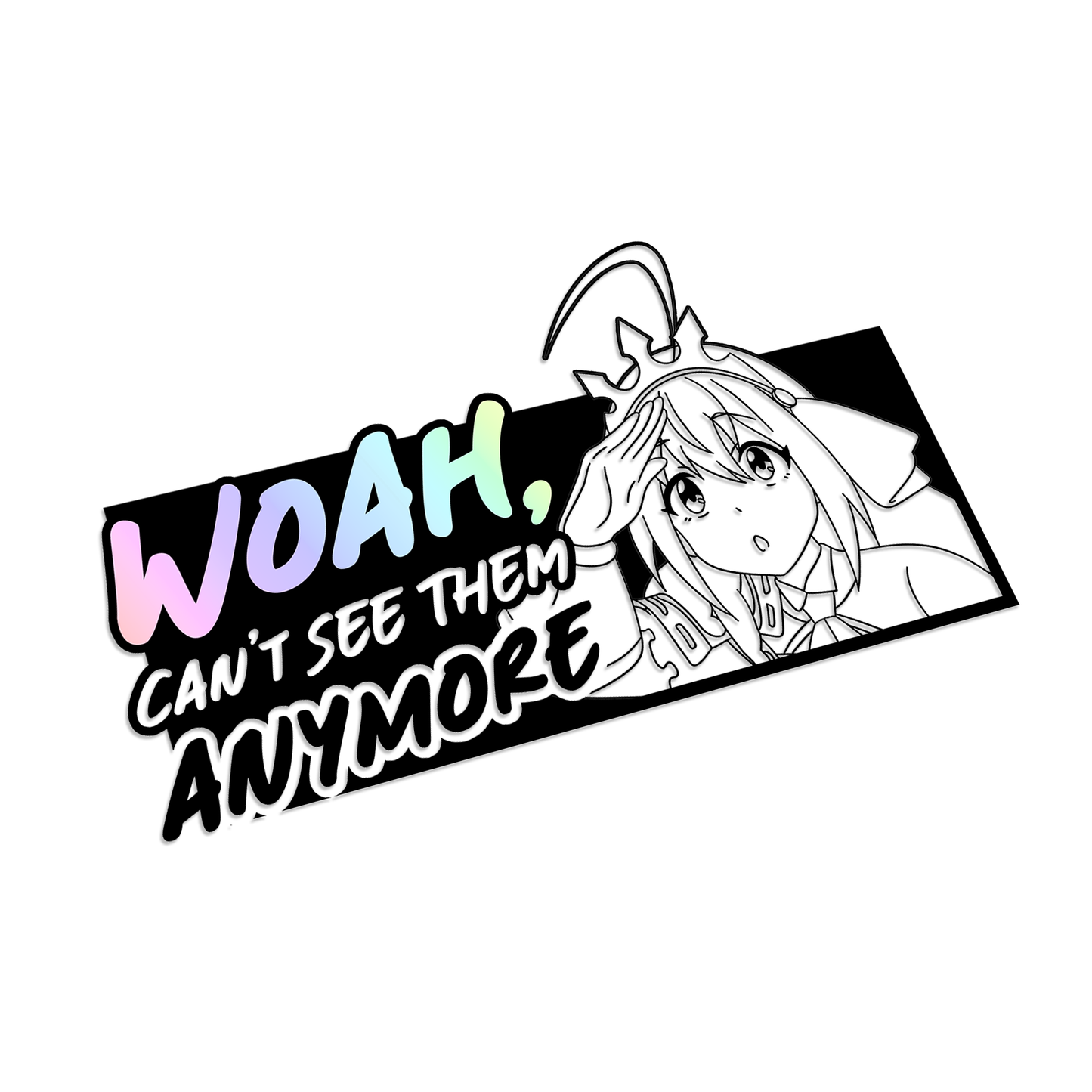 "Woah, Can't See Them Anymore" Multi-Layer Vinyl Decal