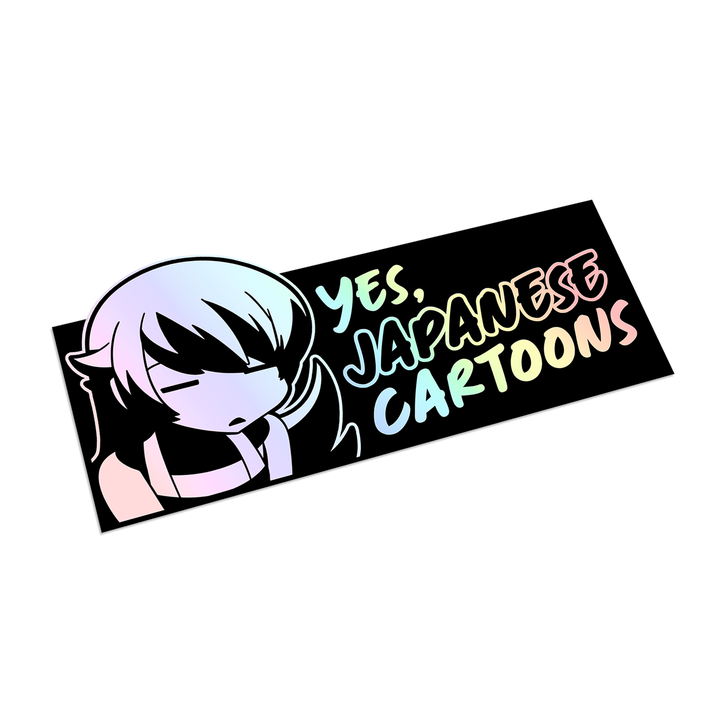 "Yes, Japanese Cartoons" 2-Layer Vinyl Decal