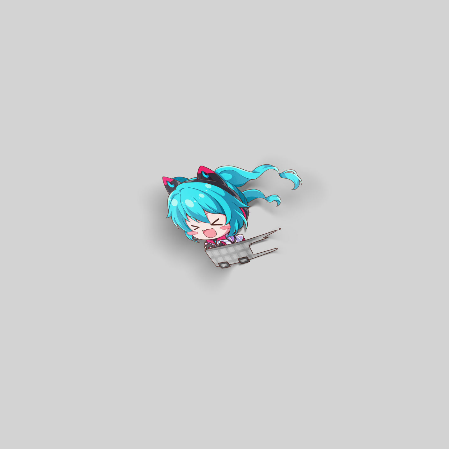 Chibi Hatsune Miku Minecart SRCW Sticker