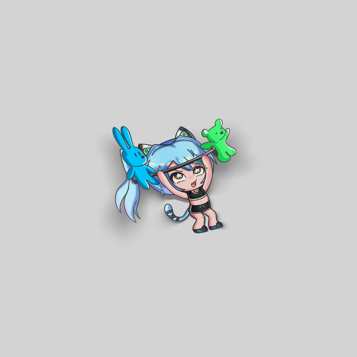 Chibi Neon-chan OHP Sticker
