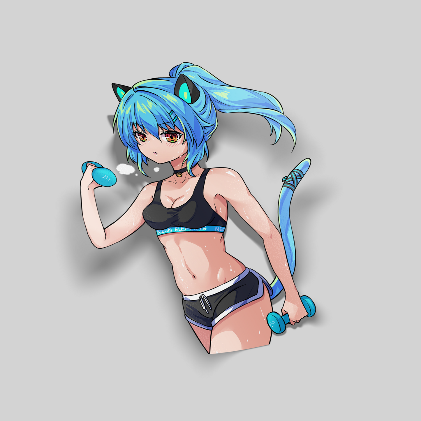 Gym Neon-chan KAW Sticker