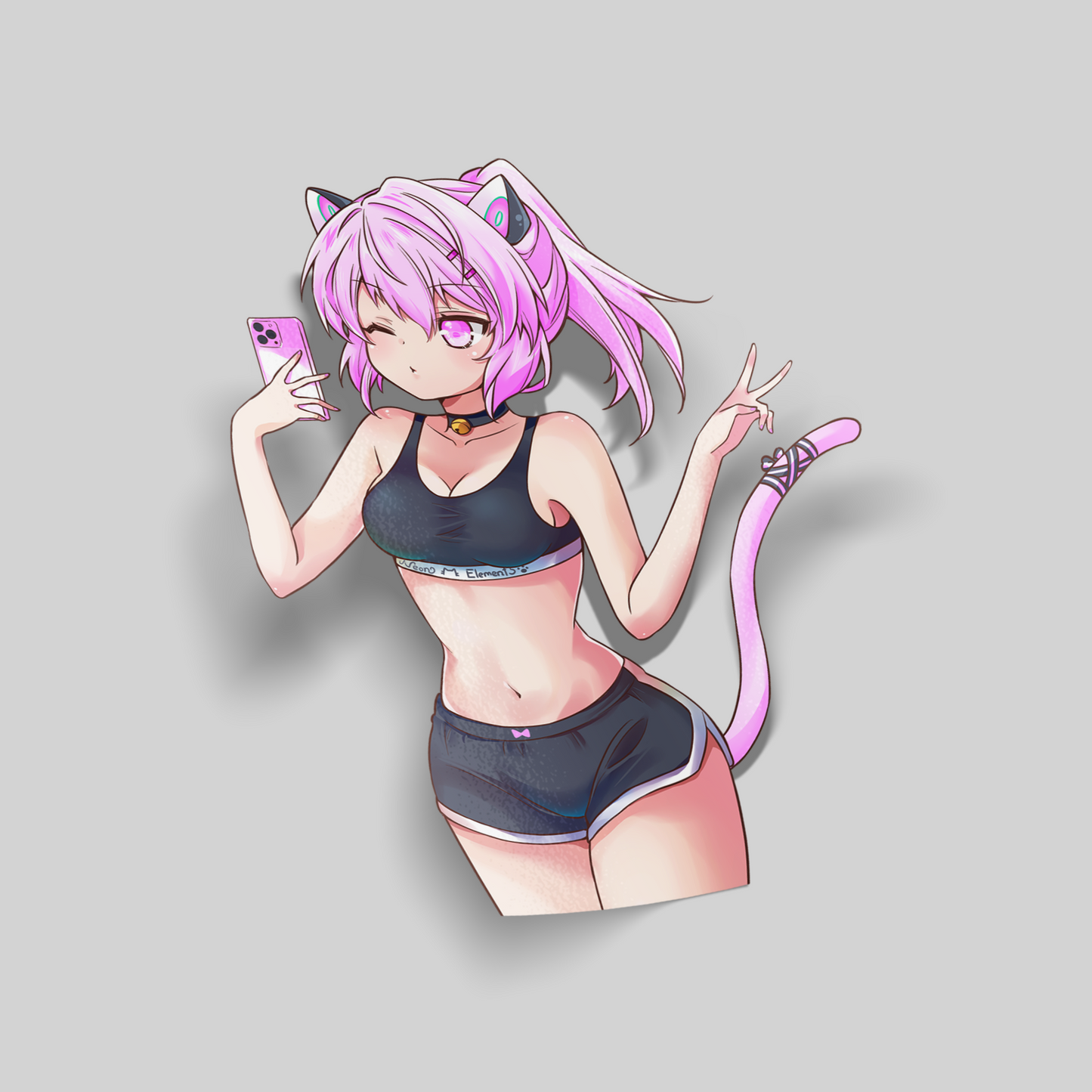 Gym Neon-chan ARA Sticker