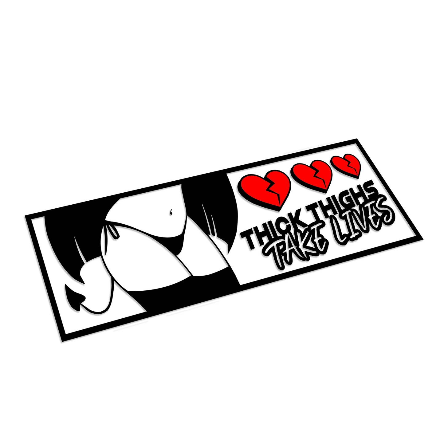 Thick Thighs Take Lives Multi-Layer Vinyl Decal