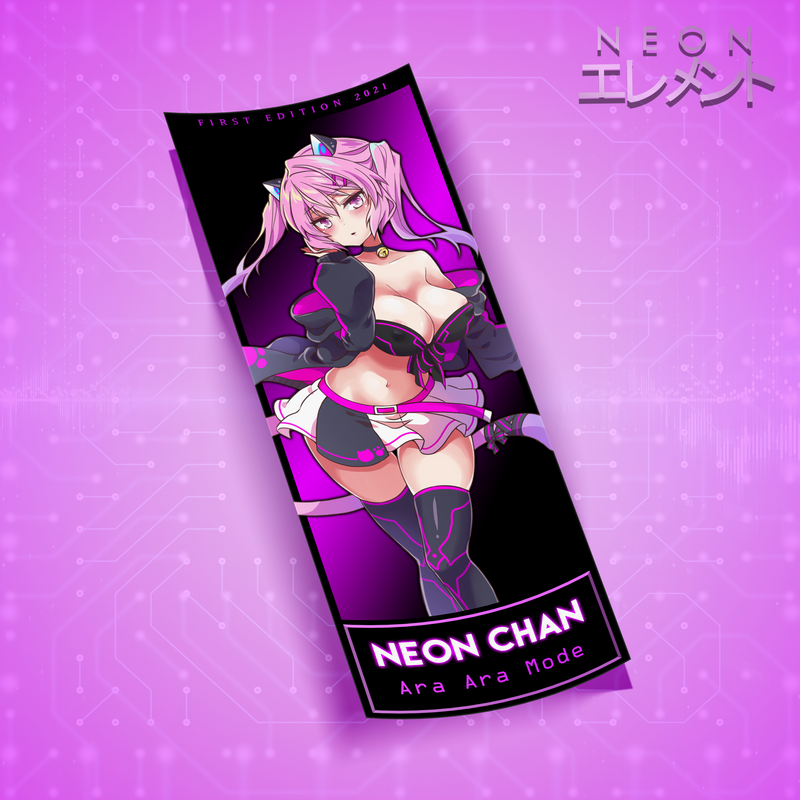 Neon-chan Ara Ara Mode Slap Sticker