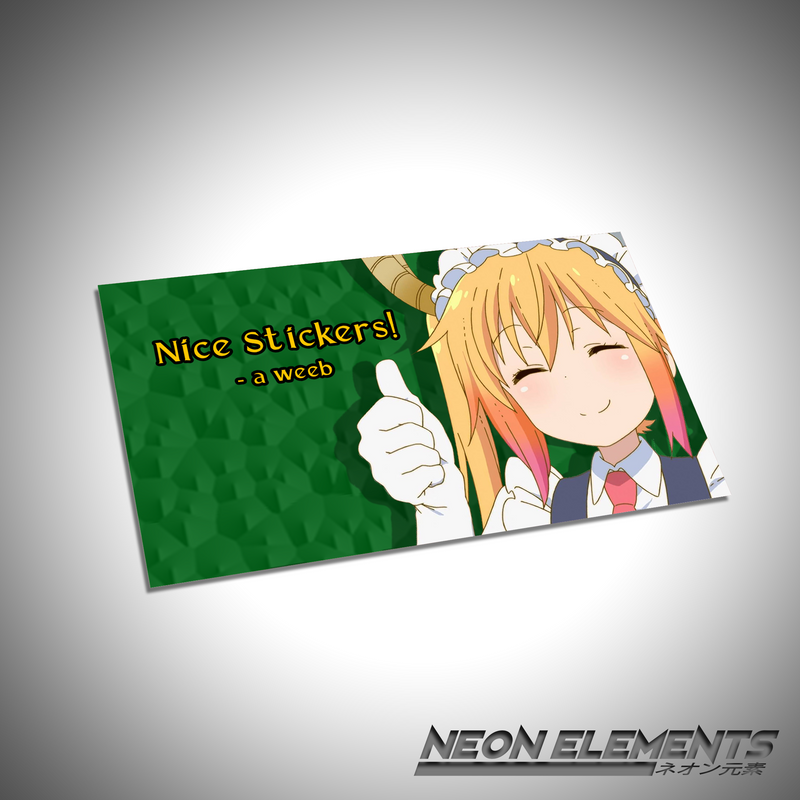 Tohru "Nice Stickers! - A Weeb" Weeb Card