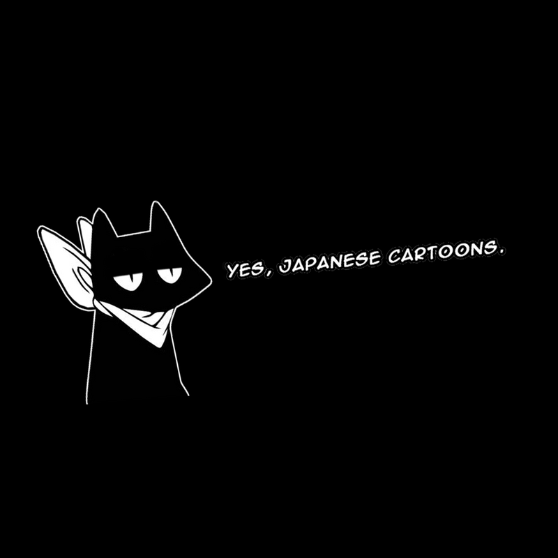 Sakamoto "Yes, Japanese Cartoons" Vinyl Decal (Pre-Order)