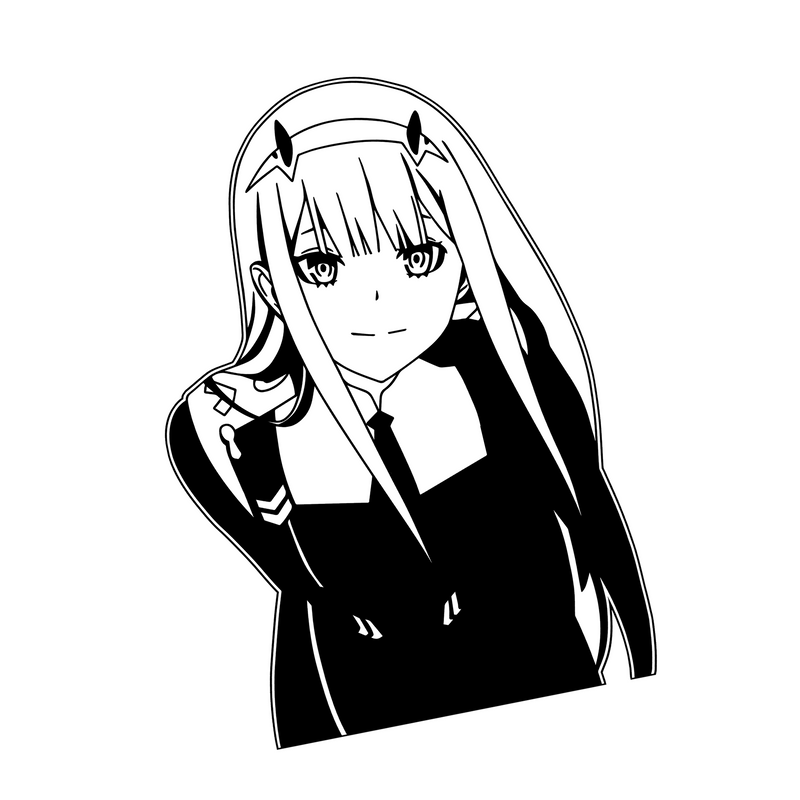 Zero Two Leaning Vinyl Decal (Pre-Order)